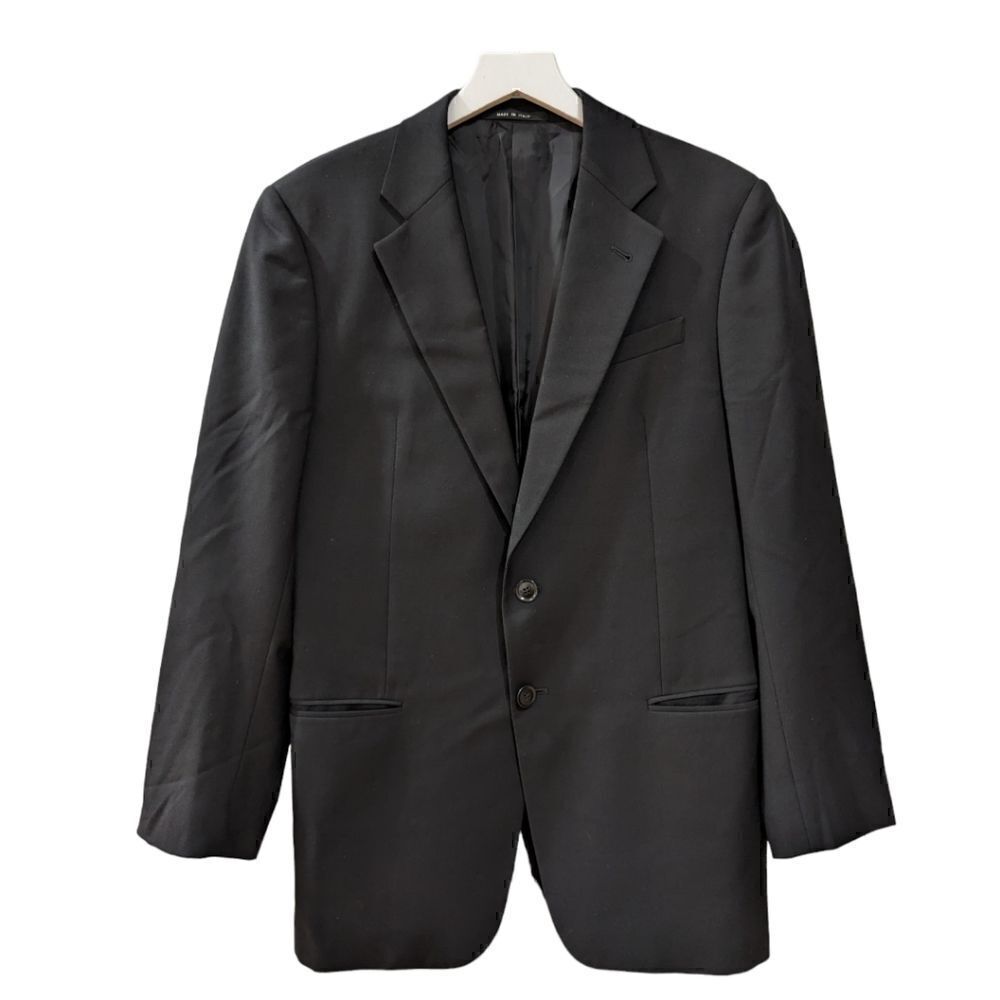 ARMANI COLLEZIONI Italy Men's Black 100% Wool 2 Button Blazer Size 40R